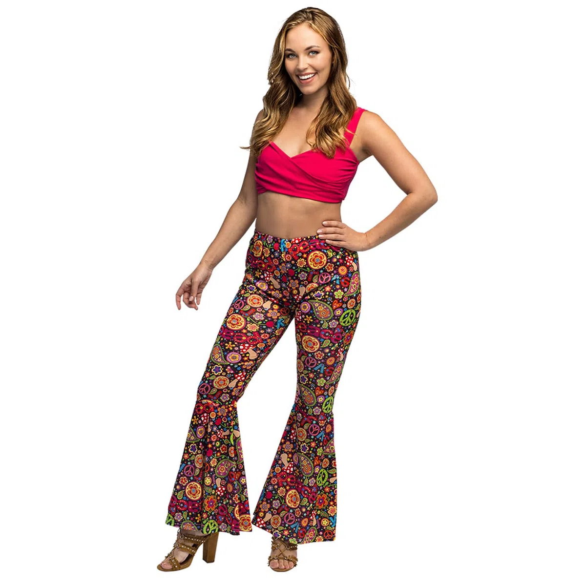 Boland Herren Schlaghose Flower Power Schlaghosen Flower Power (1er Pack)