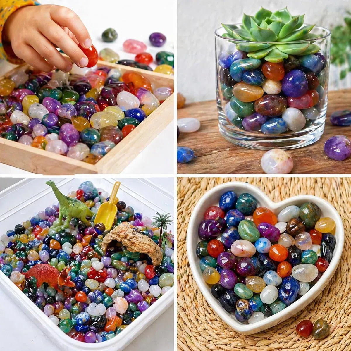 Perlin Achat Edelsteine Grün Trommelsteine 100 Stück 20 mm 25 mm Naturstein Dekosteine Groß Halbedelsteine Nugget ohne Loch Deko Meditation Chakra Geschenk Glückssteine