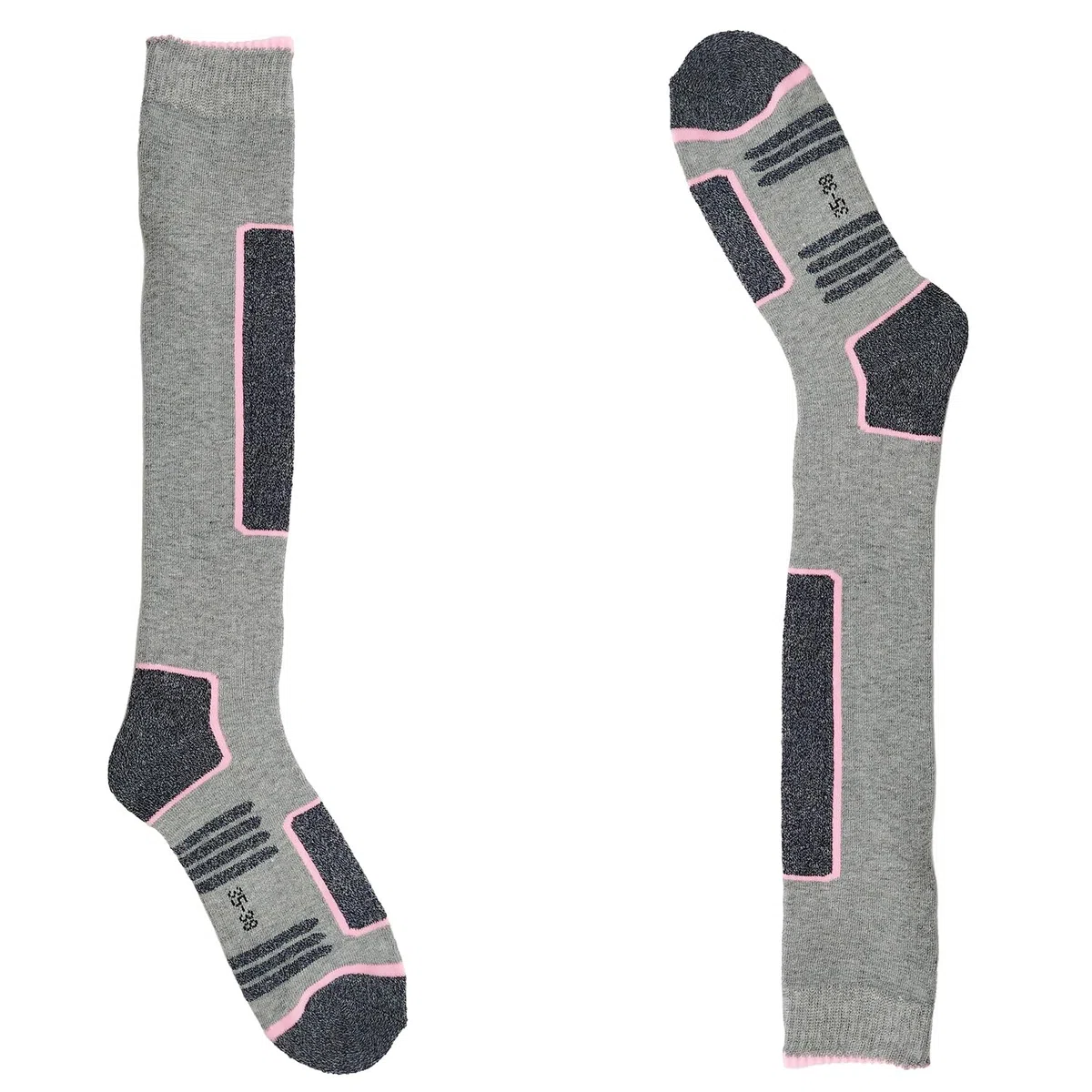 Skisocken Damen (4x Paar) Winter Thermo Ski Kniestrümpfe Vollfrottee Innenfutter
