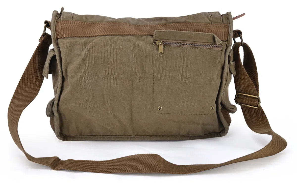 Gootium Canvas Shoulder Bag Vintage Cross Body Messenger Bag Mens Satchel 15.6