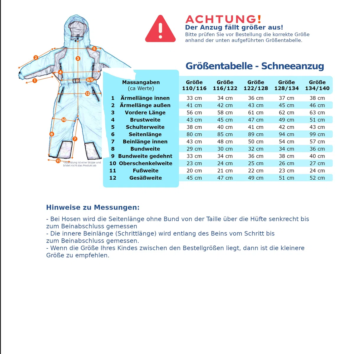 Golder Kinder Skianzug Jungen mit Kapuze Winddichter Schneeoverall Mädchen Wasserdichter Schneeanzug