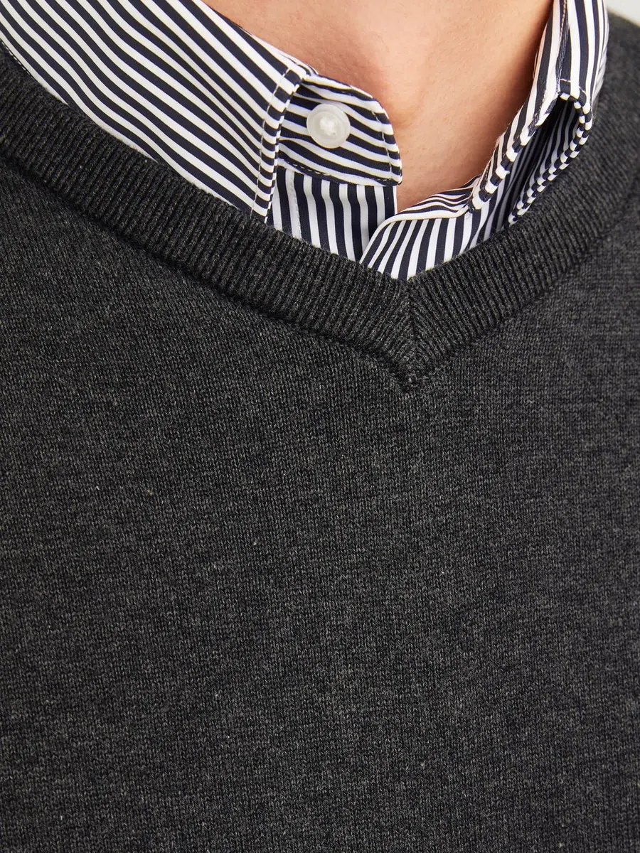 JACK & JONES Male Strickpullover Einfarbig Strickpullover | Knitted Pullover
