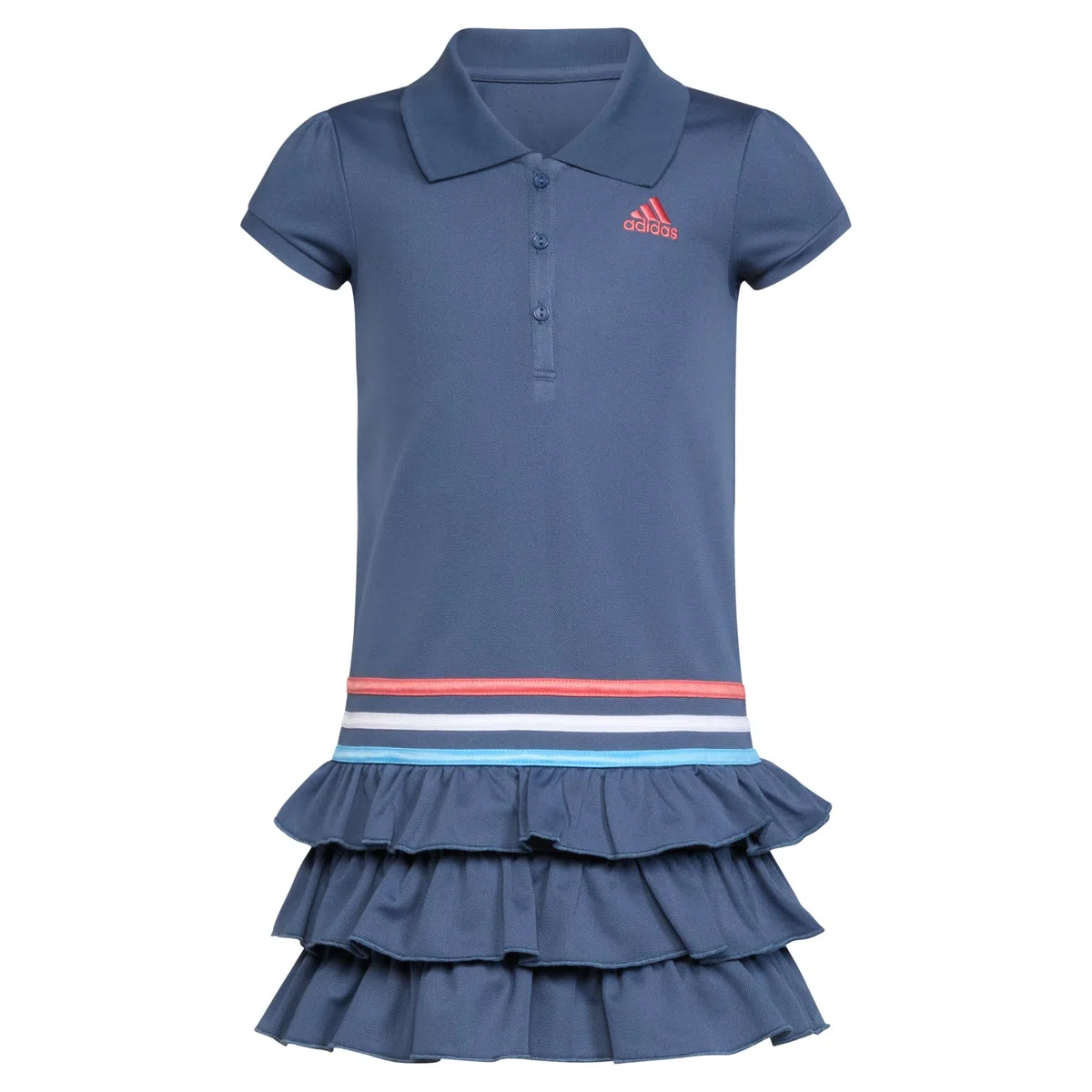 adidas Mädchen Short Sleeve Active Polo Ruffle Dress Tenniskleid
