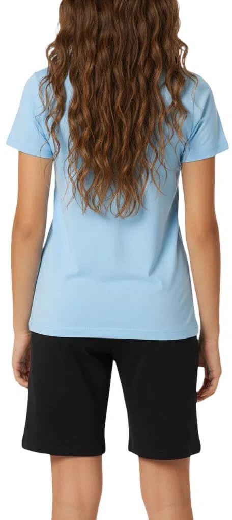Mädchen Schlafanzug kurz - weicher Single-Jersey aus 100% Baumwolle, mit Motiv Tomorrow... in der Farbe hellblau