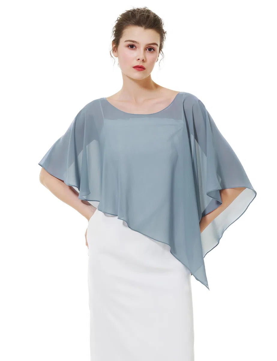 BEAUTELICATE Damen Chiffon Schal Stola Eleganten Cape Umhang für Braut Sommer Hochzeits Festliche Abendkleid