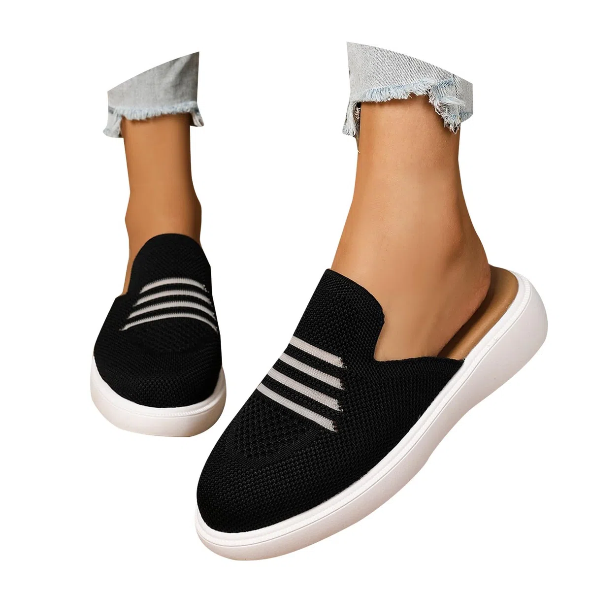 Orthopädische Hausschuh Damen, Clogs Damen Mit Weiches Fußbett Atmungsaktive Gartenschuhe Vorne Geschlossen Pantoletten Halbsandalen Hinten Offen Sommer Schuhe Weichen Sohlen Sandaletten Strandschuhe