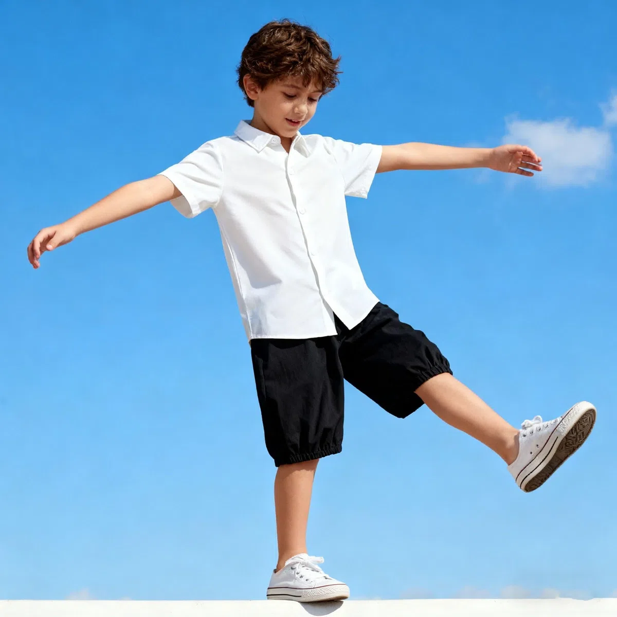 kids4ever Jungen Kurzarm Hemden Button Down Kinderhemd Casual Sommer Freizeithemd für 2–10 Jahre
