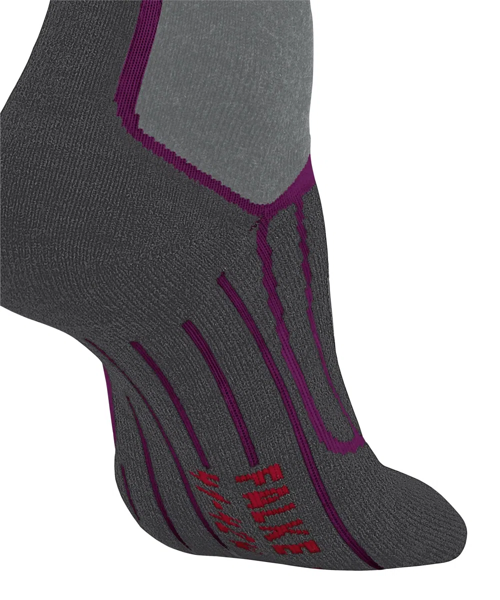 FALKE Damen SK2 Wool Skisocken atmungsaktive schnelltrocknende klimaregulierende geruchshemmende Wolle Funktionsmaterial mittelstarke Polsterung antiblasen warm Skistrümpfe lang zum Skifahren 1 Paar