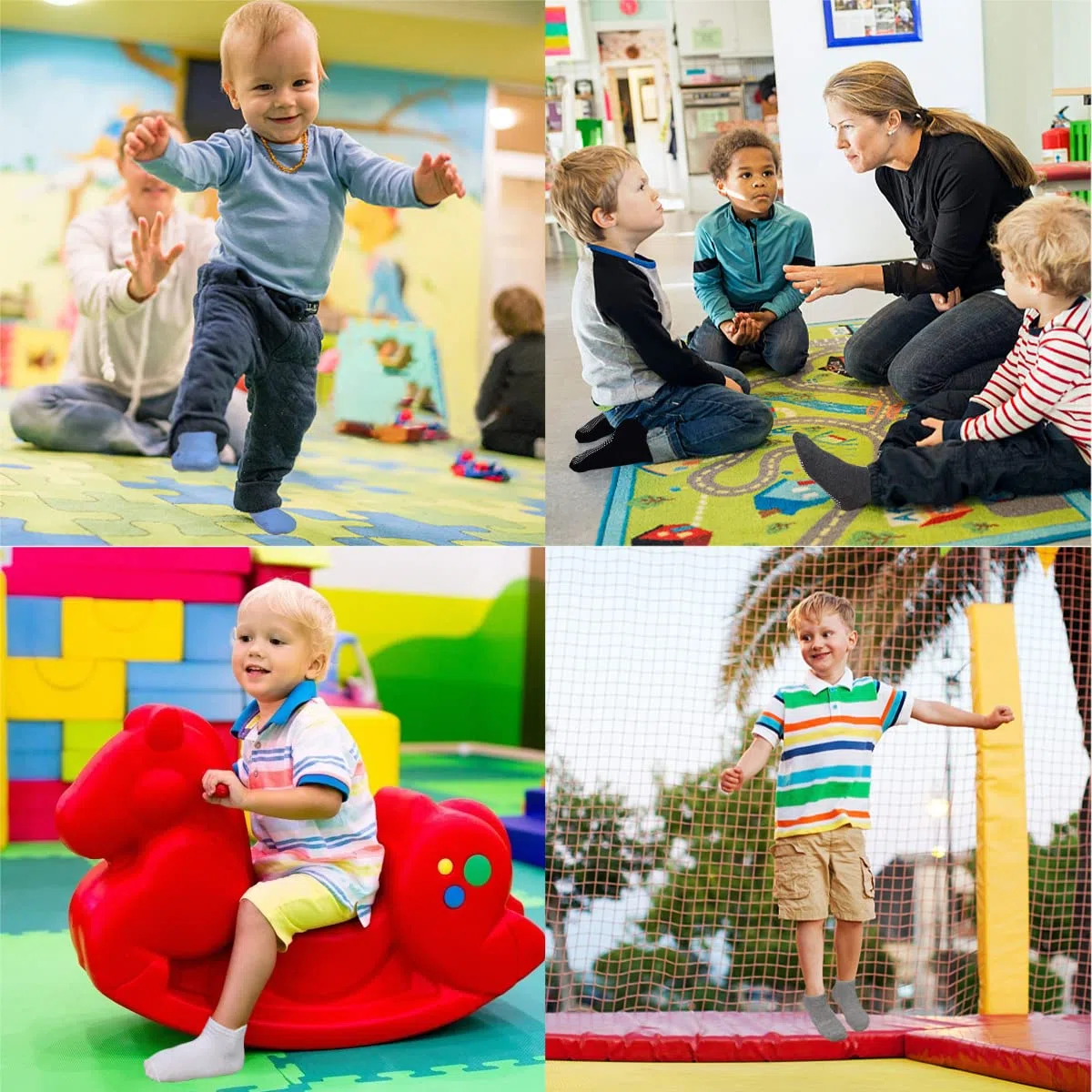 GRPSKCOS Stoppersocken Kinder 12 Paar Rutschsocken Socken Kinder ABS Socken Antirutschsocken für 6-12 Monate 1-7 Jahre Jungen Mädchen
