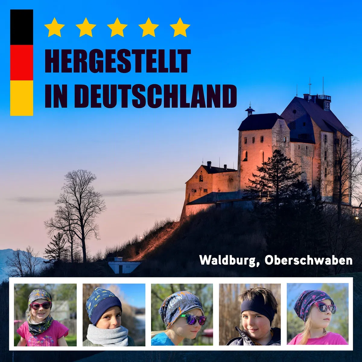 Wollhuhn ÖKO Kinder/Jungen/Mädchen Warmes Stirnband/Haarband Zweilagig Fleece Viele Farben 20250810 (Dark Berry Sportfleece, Einheitsgröße)