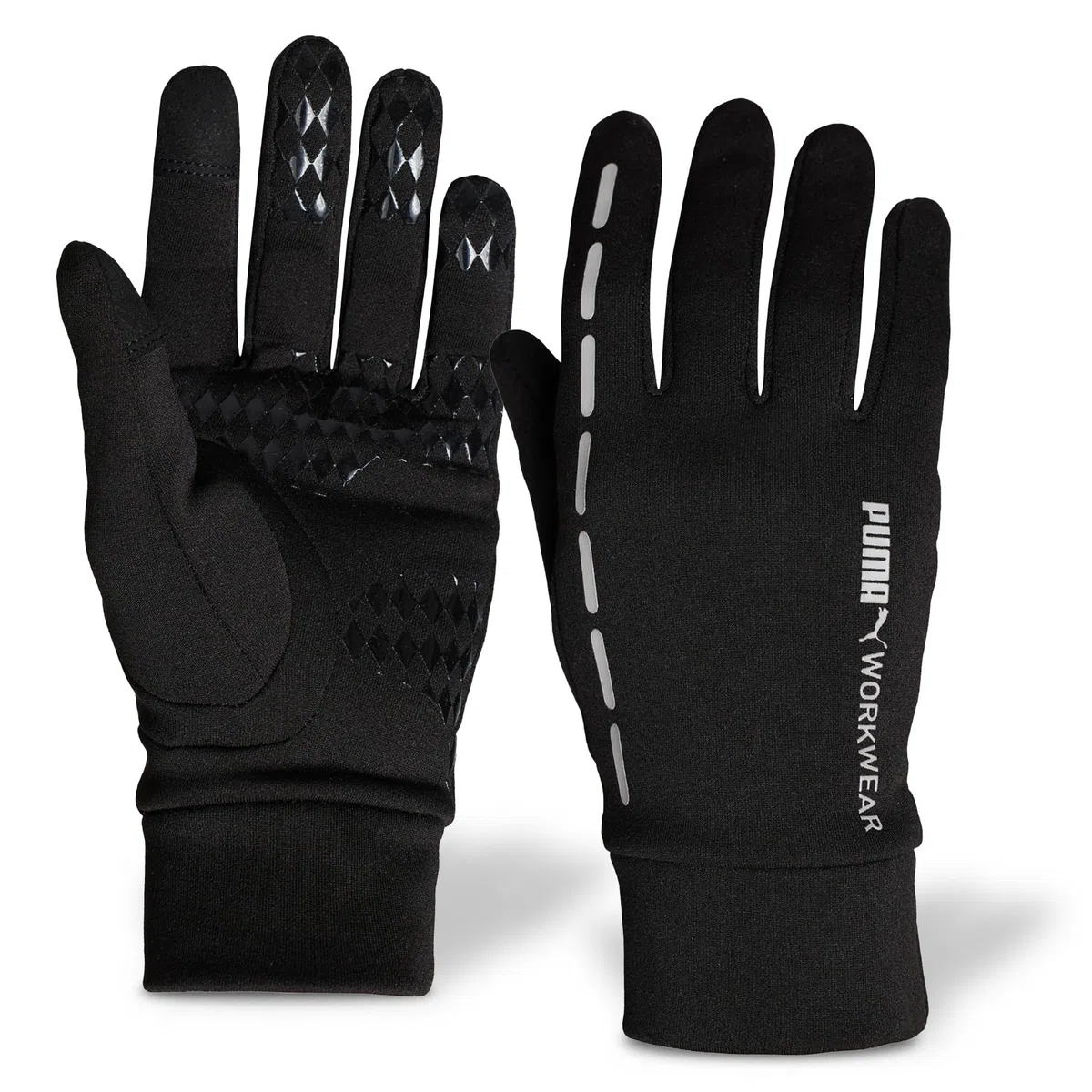 PUMA Workwear Handschuhe Herren Winter - Touchscreen tauglich - Mit rutschfester Haptik - Warme Fleece Winterhandschuhe für Outdoor Sport, Laufen - Arbeitshandschuhe - Geschenke für Männer