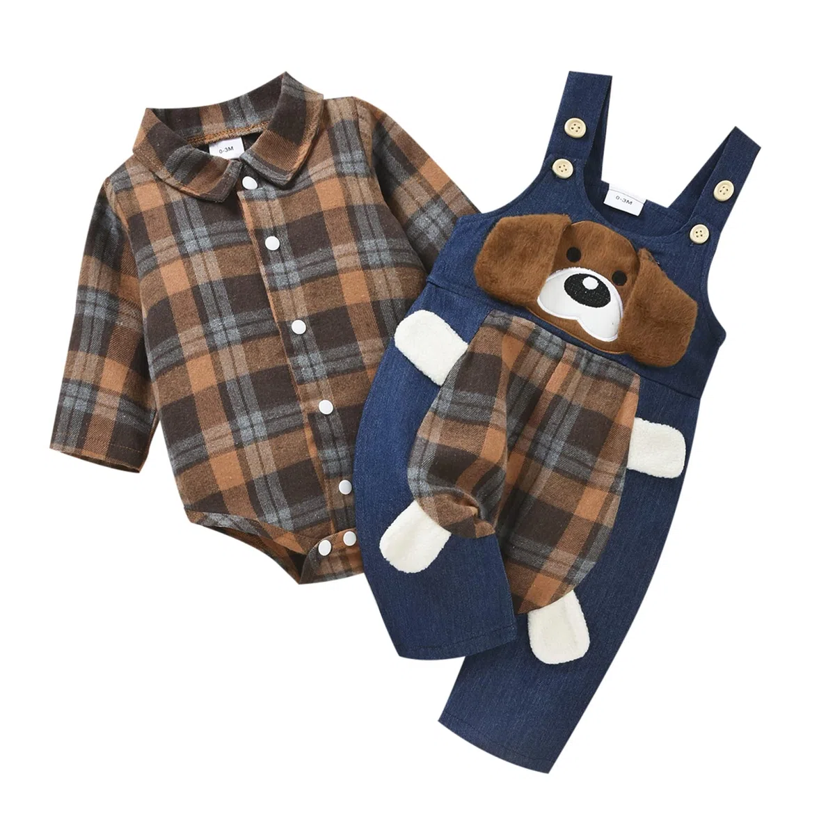 Himllauen Baby Jungen Kleidung Strampler Latzhose Set Bekleidungssets für Jungen Baby Set Neugeborene Geschenk