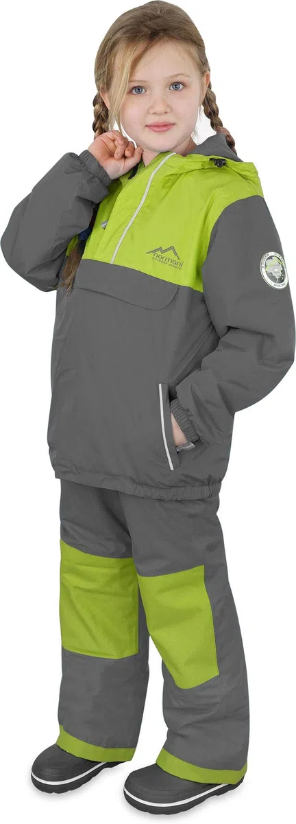 normani Kinder Winteranzug Zwei-Teilig für Jungen und Mädchen Winterjacke mit Kapuze und Winter-Ski Hose - idealer Schneeanzug
