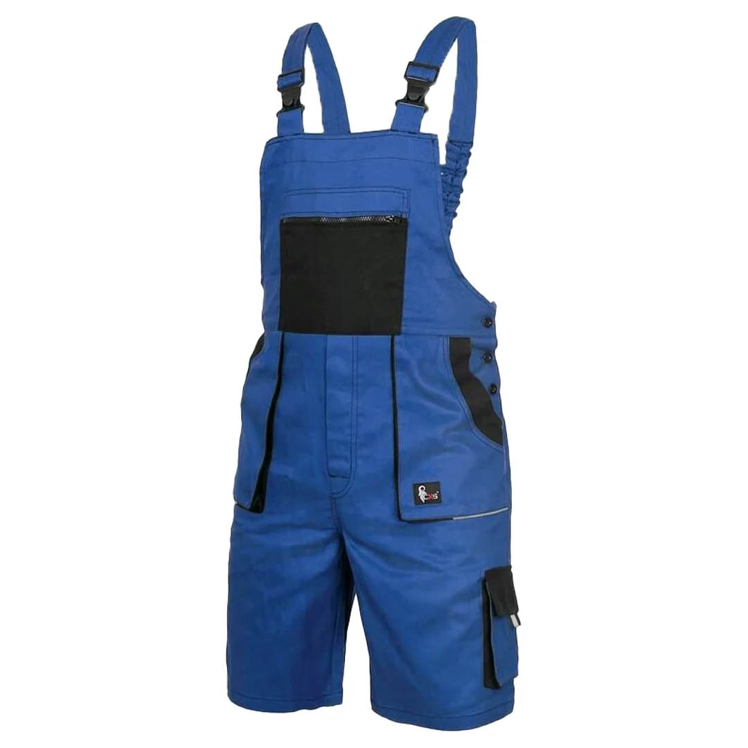 CXS Herren Shorts Arbeitshosen kurzen Latzhose 100% Baumwolle Arbeitsshorts Professionell Gartenshorts Bundhose Strapazierfähige maximale Sicherheit und Komfort Mehreren Werkzeugtaschen Gartenhose