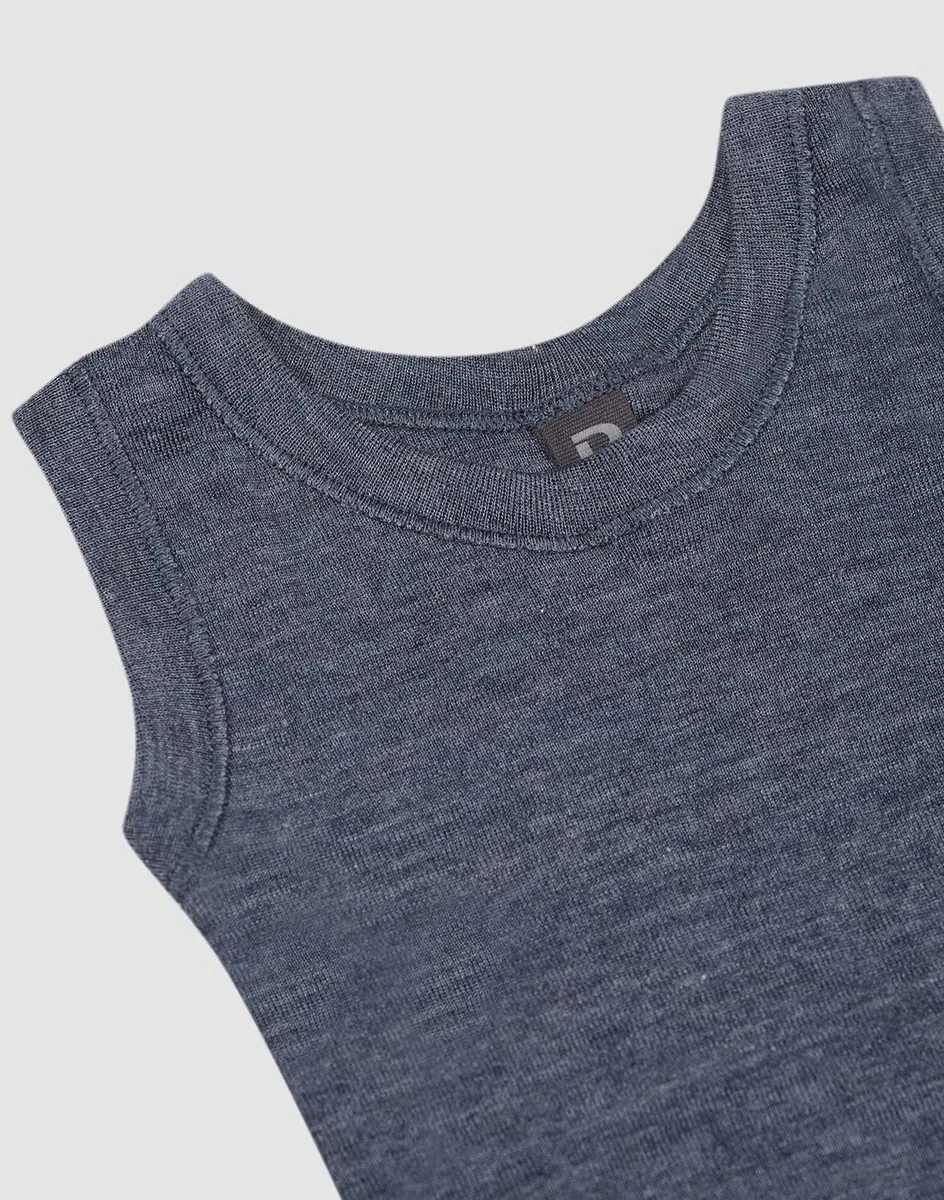 Dilling Baby Tanktop aus 70% Bio-Merinowolle & 30% Maulbeerseide – Natürlich Temperaturausgleichend, Seidig Weich & Hautfreundlich – Luxus Unterhemd aus Naturfasern