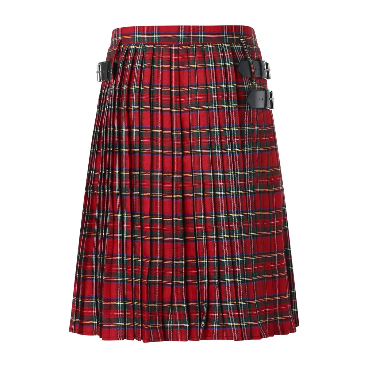 Kilt Herren Tartan Männer Traditioneller Kilt mit Tasche Schottischer Rock Utility Männlich Klassischer Retro Mittelalterliche Schottland Faltenröcke Spleiß Schottischer Kilt