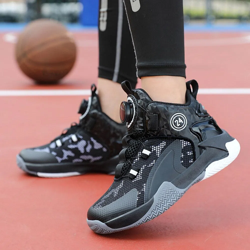 Hixingo Basketball Schuhe Kinder, Sneaker Jungen Mädchen Anti-Rutsch Sneaker Kinder, Knöchelhohe Sneaker Kinder Basketballschuhe Outdoor Basketballschuhe Herren 31-40