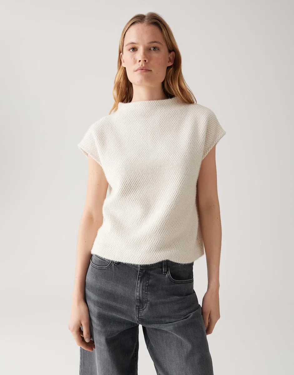OPUS Damen Sweatshirt | GOFIR Boxy Pullunder aus Sweatware