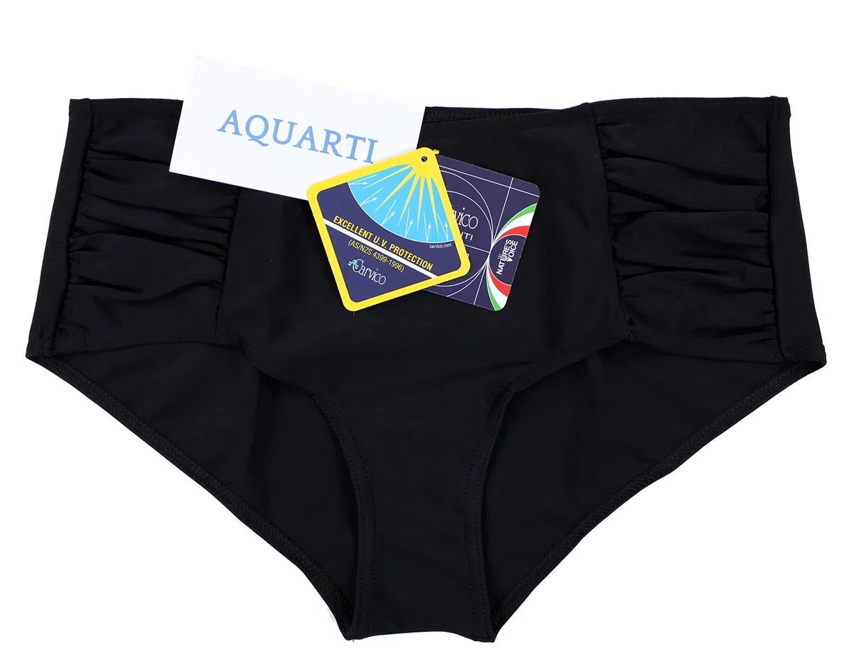 Aquarti Damen Bikinihose Hotpants mit seitlichen Raffungen