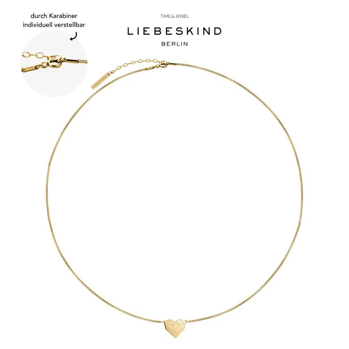 LIEBESKIND BERLIN Herz-Halskette für Damen – Edelstahl-Kette mit liebevollem Herzanhänger – In verschiedenen Farben und Ausführungen – Romantische Geschenkidee