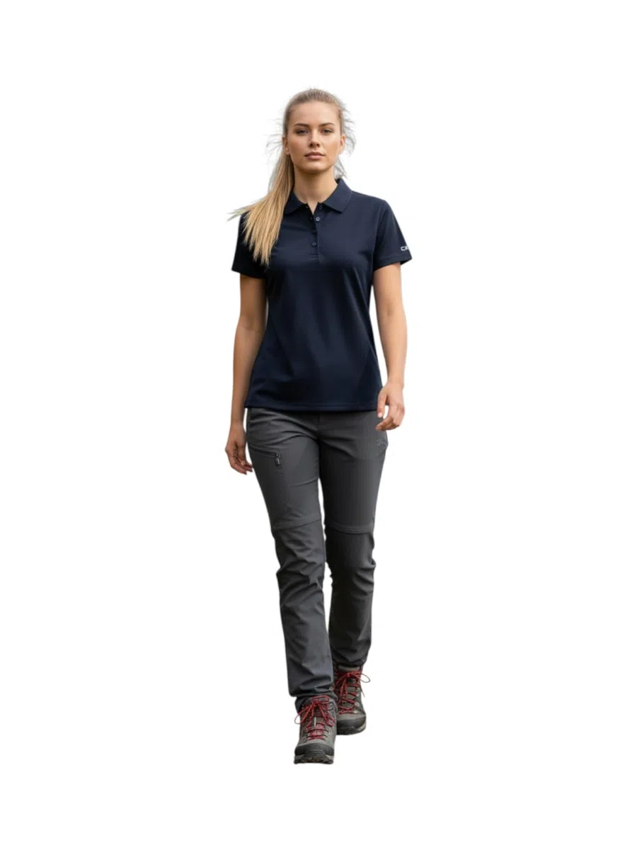 CMP Damen Outdoor Polo Shirt aus Piqué mit Dry Function | atmungsaktiv, schnelltrocknend & mit UV-Schutz. Sportlich-elegant, für Stadt & Outdoor, Trainingsshirt, Sport-Bekleidung
