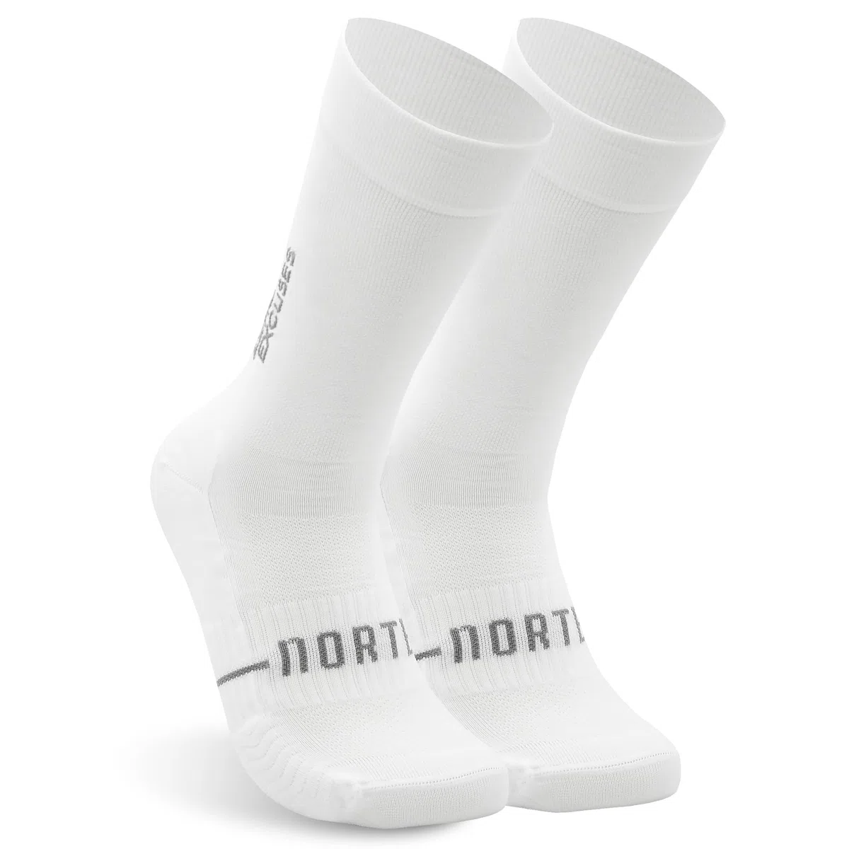 NORTEI Fahrradsocken, Lange Radsocken, Triathlon, Laufen, Atmungsfähig, Gepolstert, Sportsocken für Radfahren für Herren und Frauen