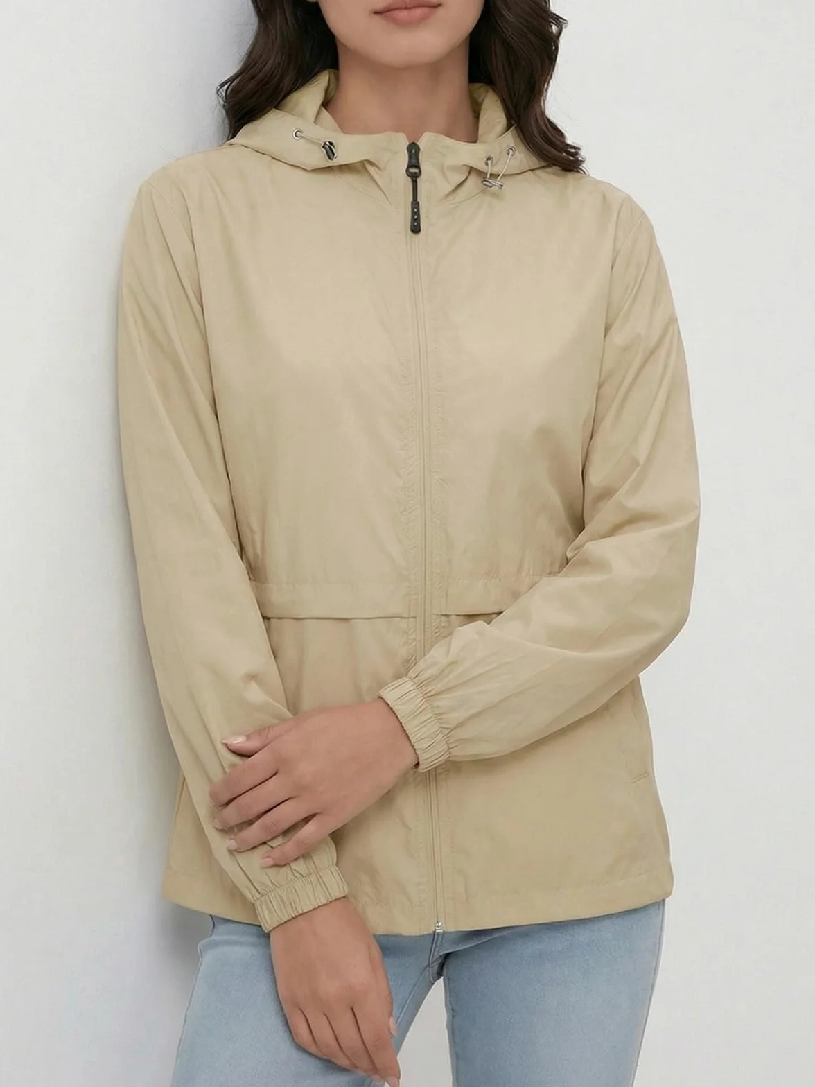 Cicy Bell Regenjacke Damen Wasserdicht Leichte Outdoorjacke mit Kapuze Übergangsjacke Regenmantel Windbreaker Wanderjacke Atmungsaktive Packbare Funktionsjacke.