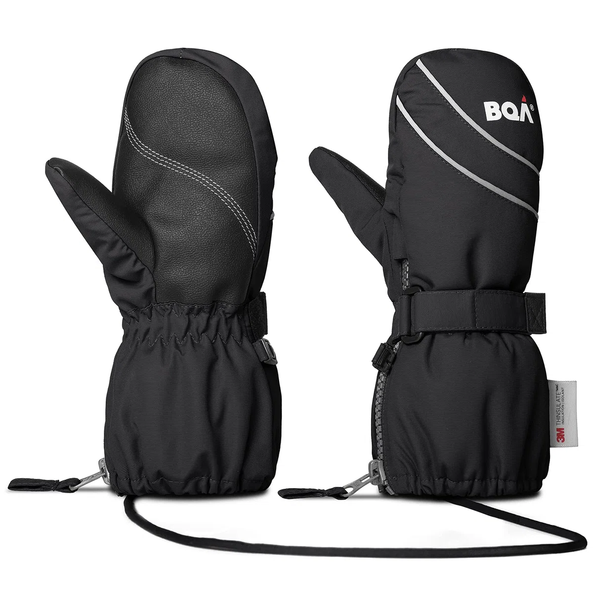 BQA Kinder Skihandschuhe Fäustlinge wasserdicht und Winddicht Skihandschuhe, Kinderhandschuhe Fäustlinge Handschuhe Thermo warme Winterhandschuhe für Jungen und Mädchen von 2 bis 8 Jahre