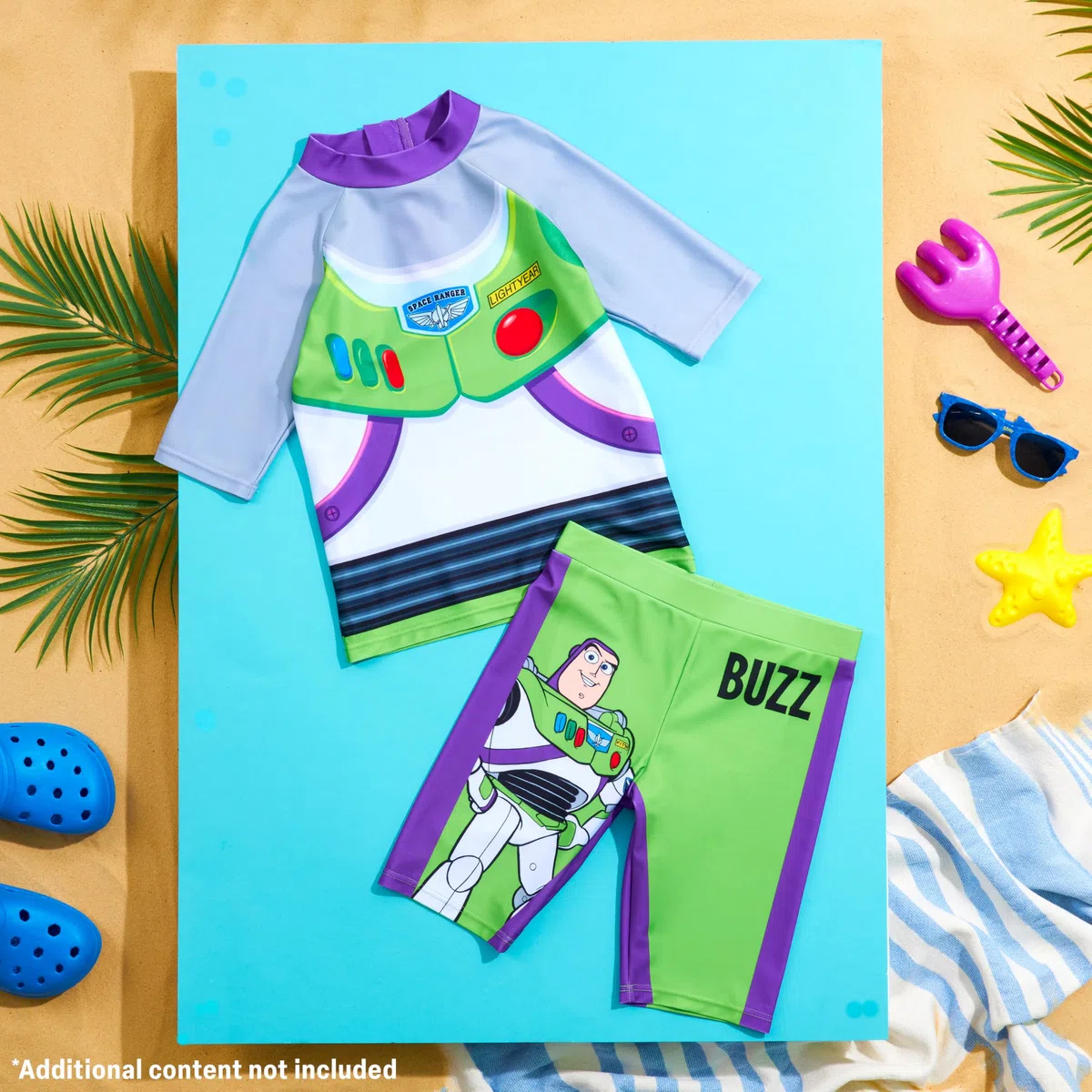 Get Trend Badeanzug Kinder Kostüm 2 Teiliges Set mit Badehose Jungen Badeshorts und Schwimmshirt für Strand Urlaub und Schwimmen