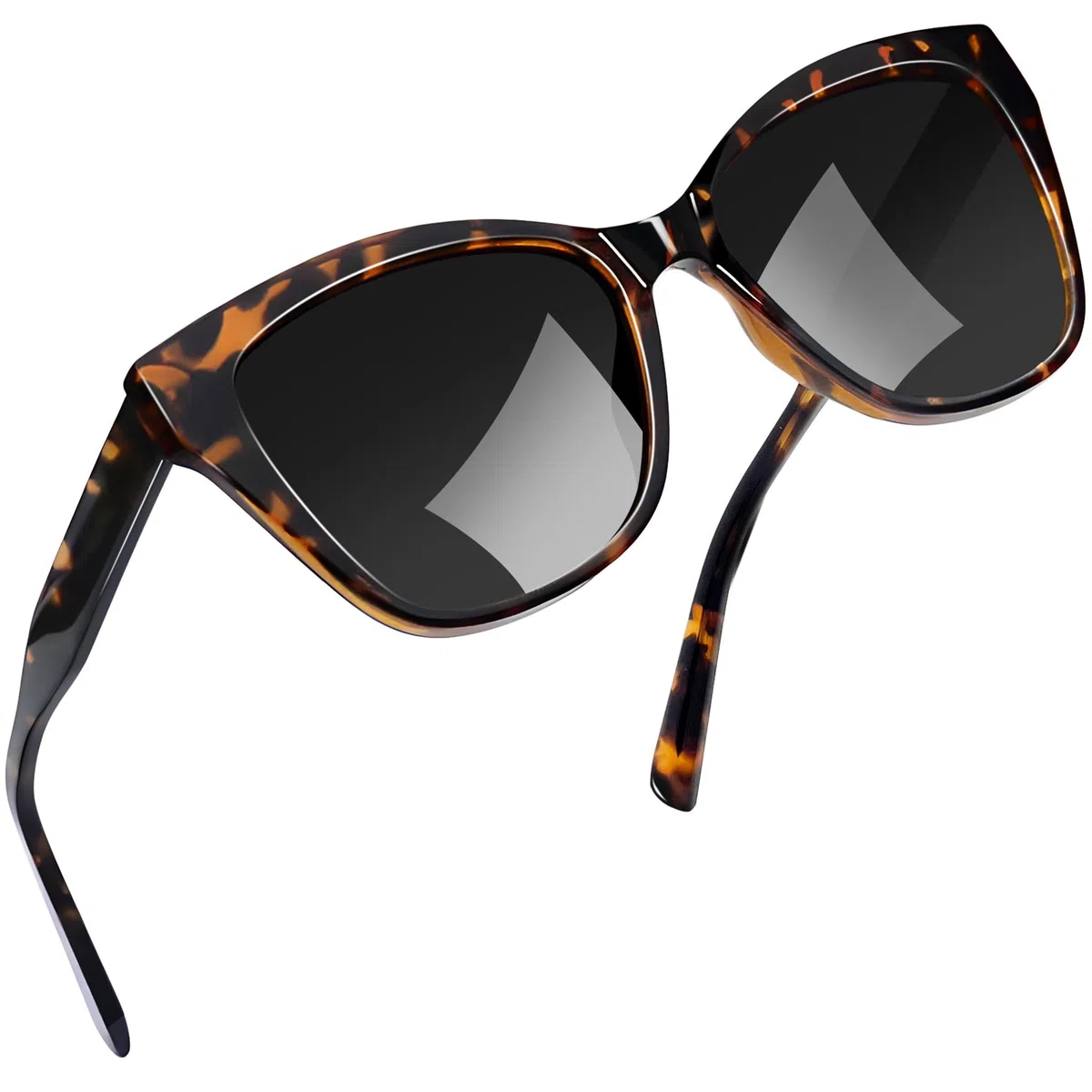 Joopin Acetat Sonnenbrille Damen Cateye Schwarz Modische und Polarisierte 90er Katzenauge Brille Chunky TR90 UV400-Schutz Cosplay Party zum Fahren