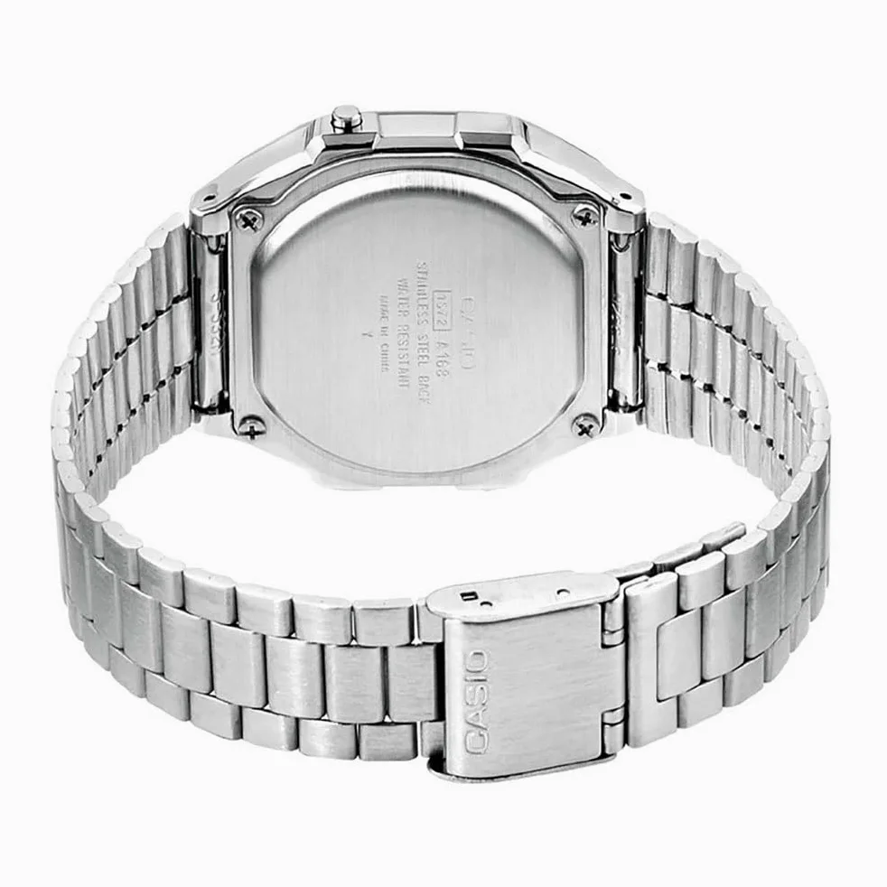 Casio A168WA Unisex Digitaluhr Edelstahlarmband