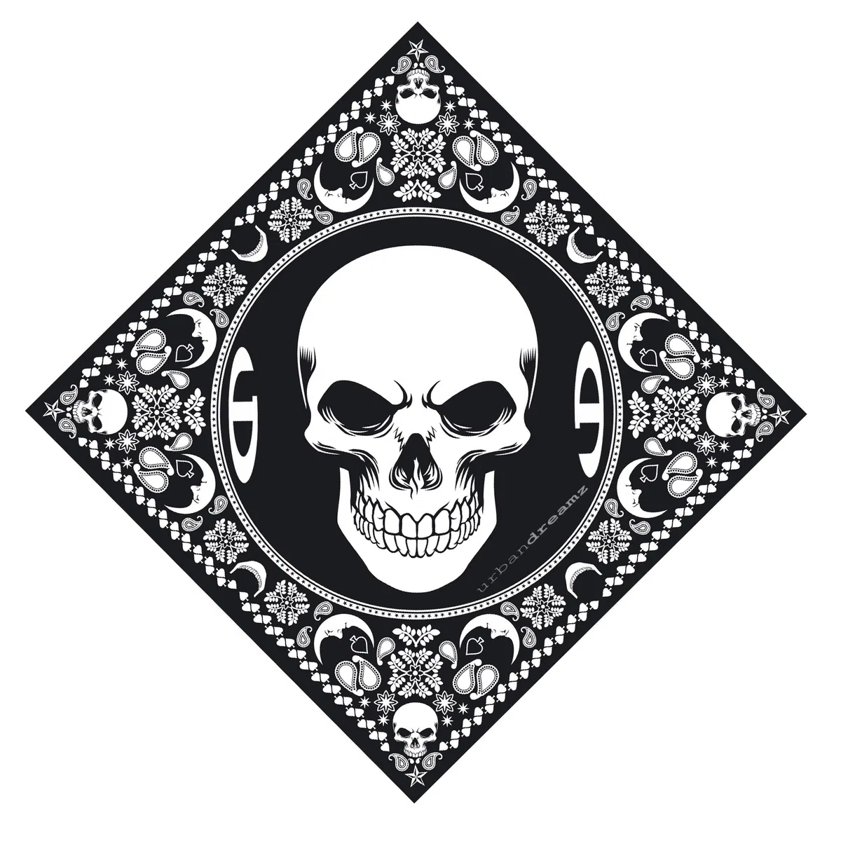Flexfit Original Snapback Cap Kappe Uni im Bundle mit UD Skull Bandana in vielen Farben