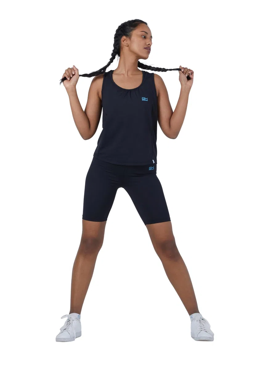 Sportkind Mädchen & Damen Tennis, Fitness, Sport Tanktop Loose Fit, atmungsaktiv, UV-Schutz UPF 50+