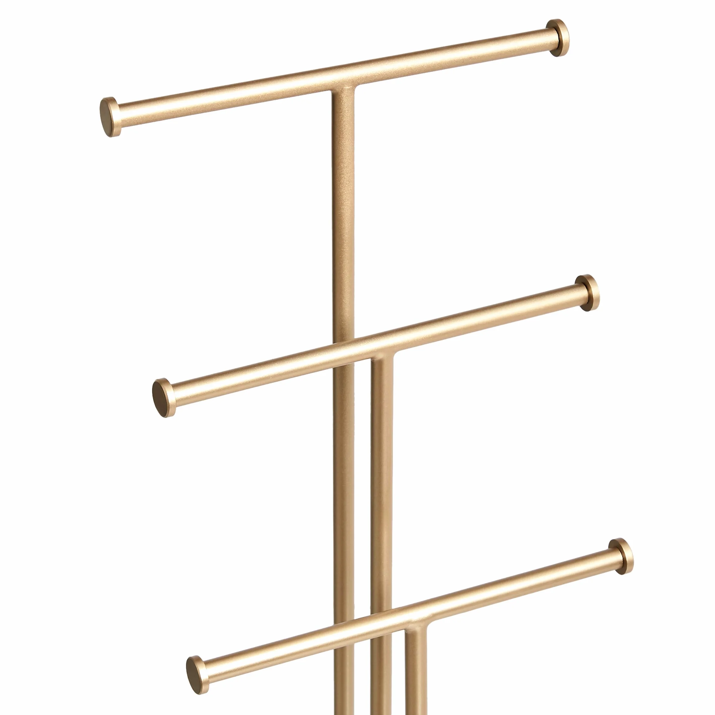 Amazon Basics Blatt Schmuckständer, Baum-Design, 4 Ebenen, Weiß/Messing