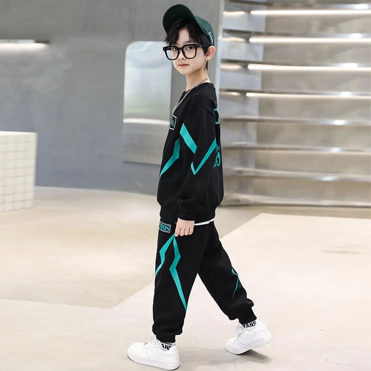 linboo Trainingsanzug Kinder Jungen Bekleidungsset 2tlg Jogging Anzug Hoodie und Hose Sport Kleidung Set Freizeitanzug