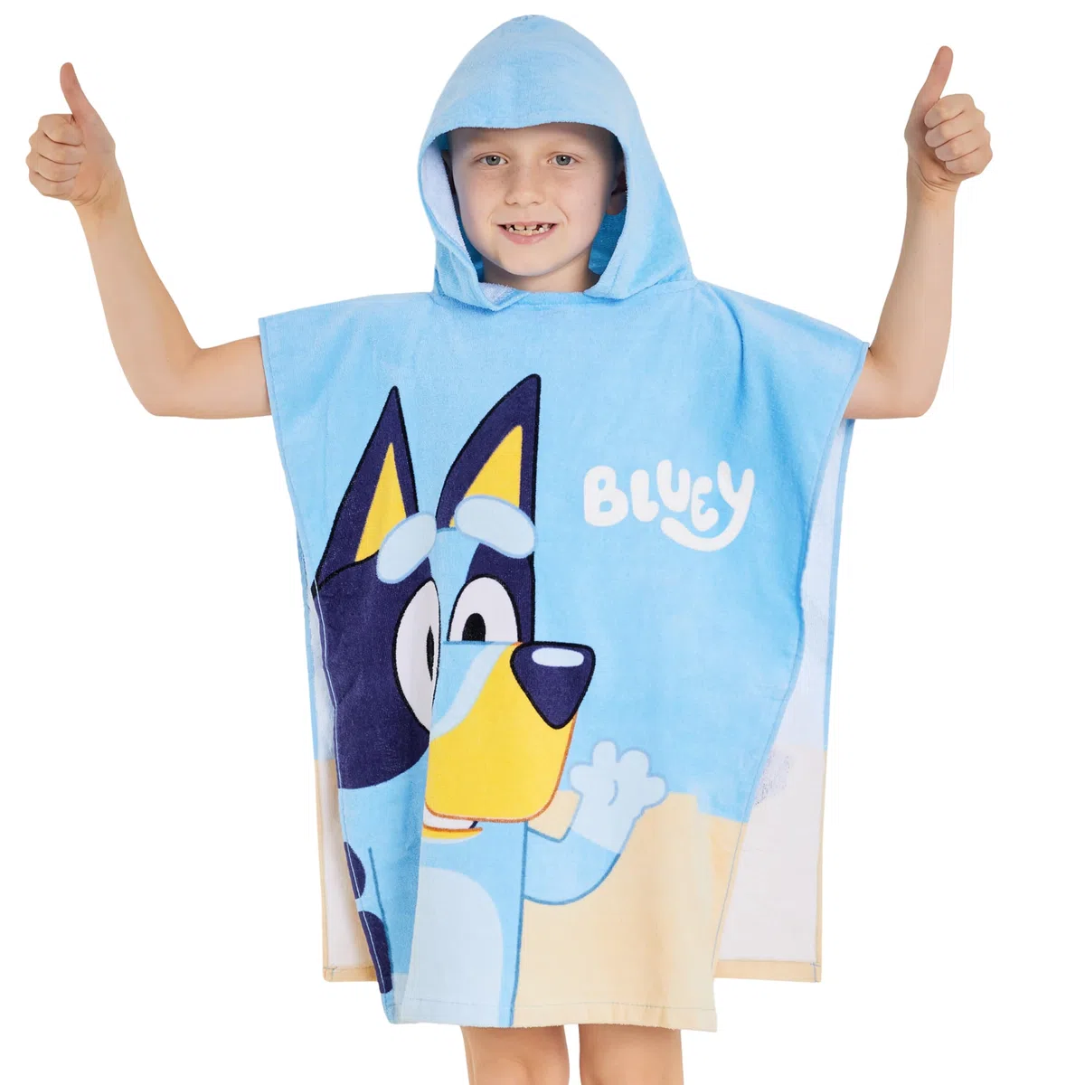 BlueY Badeponcho Kinder mit Kapuze Baumwolle Frottee Poncho Handtuch Kinder Jungen Mädchen Kaputzenhandtuch Bademantel Strand