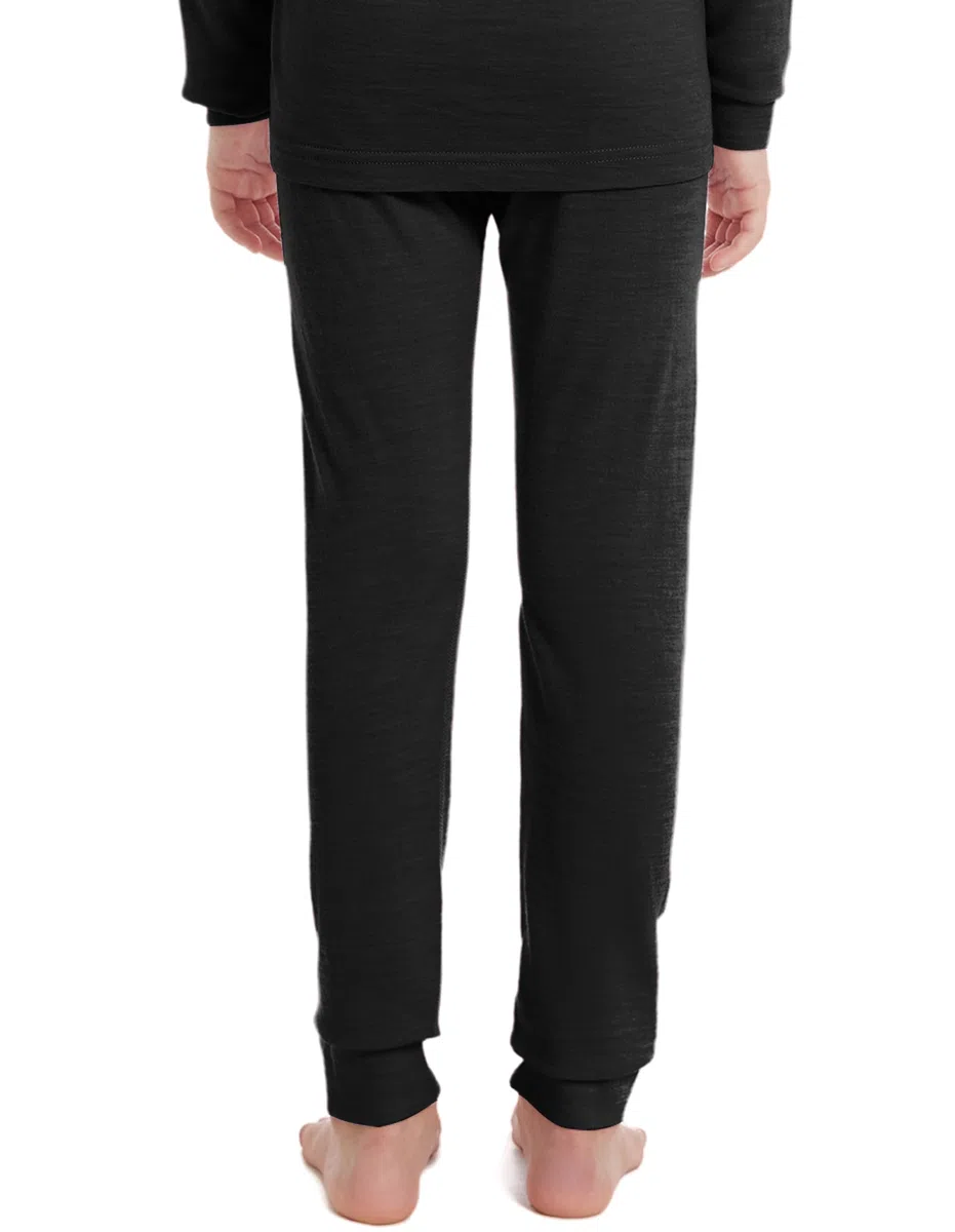 Kinder Thermounterhose aus 100% Merinowolle, Atmungsaktive Funktionswäsche für Jungen und Mädchen