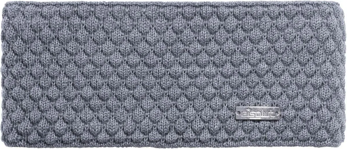 Eisglut Damen Stirnband Minal Merino Made in Germany, silber mel.