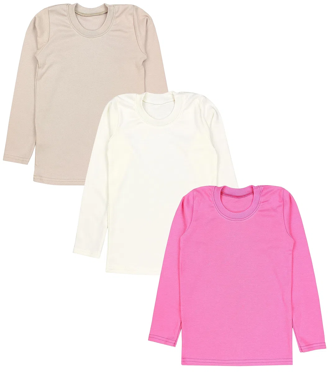 TupTam Mädchen Langarmshirt 3er Pack Langarm Unterhemden Basic Unterwäsche Shirts Unterhemd