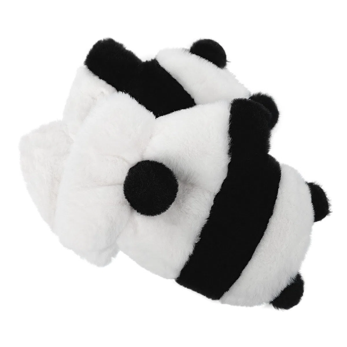 TINAYAUE Damen Winter Plüschhandschuhe Halbfingerhandschuhe Mädchen Süße Panda Handschuhe Kälteschutz Fingerlose Handschuhe für Fitness, Sport, Schreiben