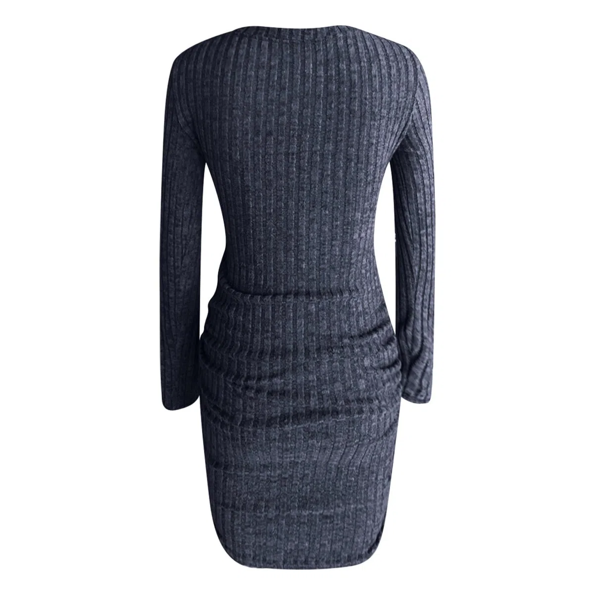 Pulloverkleid Damen Winter Langarm V-Ausschnitt Strickkleid Bodycon Kleid Enges Kleid Herbst Elegant Freizeitkleid Stretch Bleistiftkleid Minikleid Sweater Strickpullover Partykleid