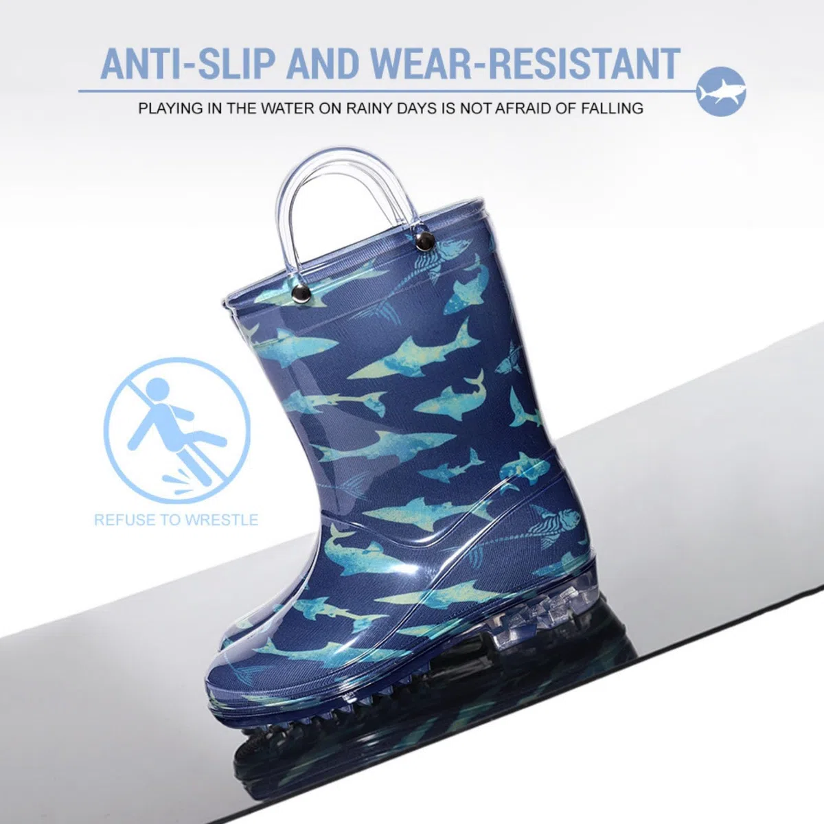 ENEN Gummistiefel Kinder Gr 23-32, Gummistiefel Mädchen und Jungen Wasserdichte Regenschuhe Kleinkind Leicht Bequeme für Kindergarten, Schule, Outdoor