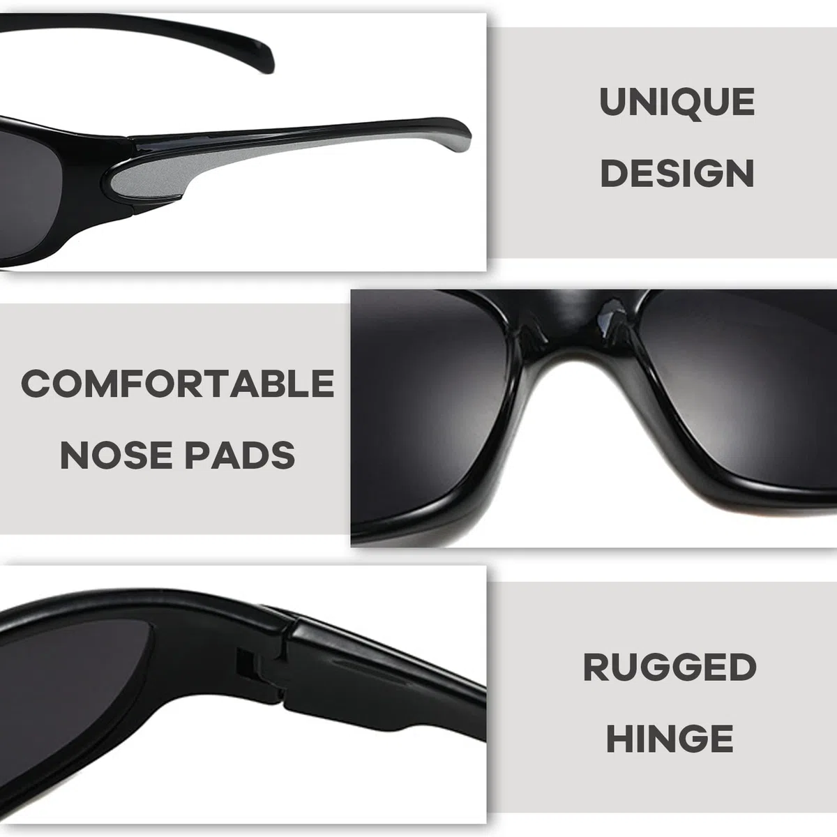 SHEEN KELLY Ultraleichtes Wrap around Sonnenbrille Futuristisches Design sportlicher Stil UV-Schutz Kleine Rahmen Mode Sonnenbrille
