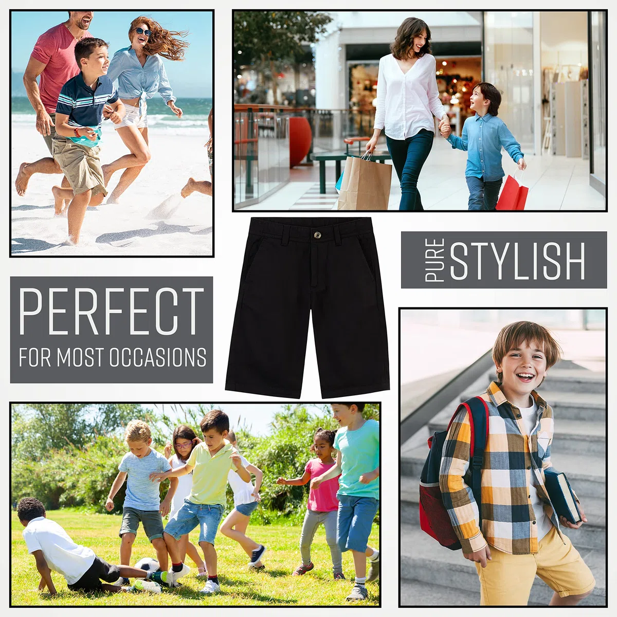 CityComfort Kurze Hosen Jungen Teenager 4–14 Jahre, 100% Baumwolle Chino Shorts, Weich & Atmungsaktiv, Sommer Geschenke für Kinder