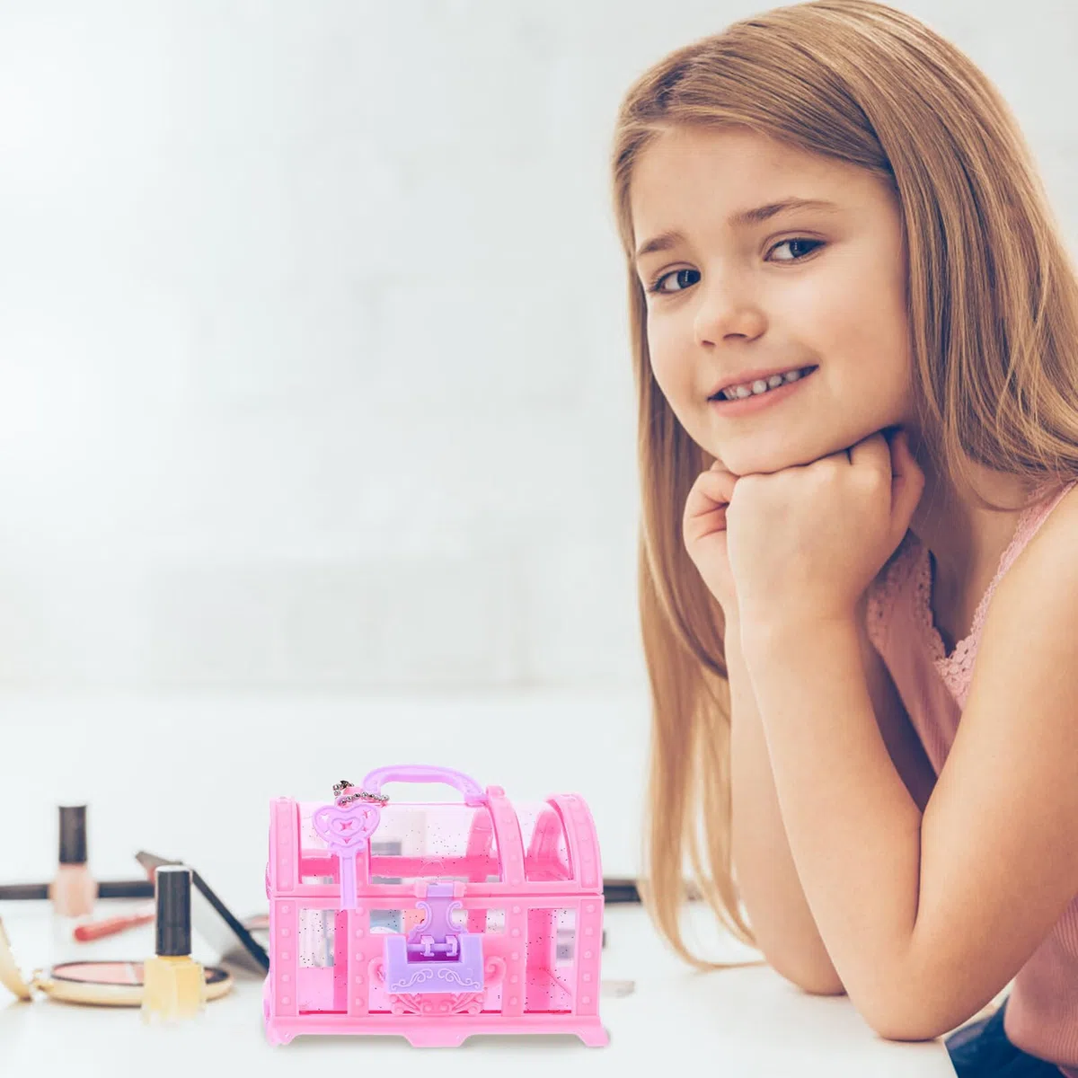 Kleine Schatztruhe Aufbewahrungsbox Aus Kunststoff Mit Schloss Und Schlüssel Für Kinder Schmuckkästchen Piratenkiste Spielzeugbox Für Party Und Zuhause