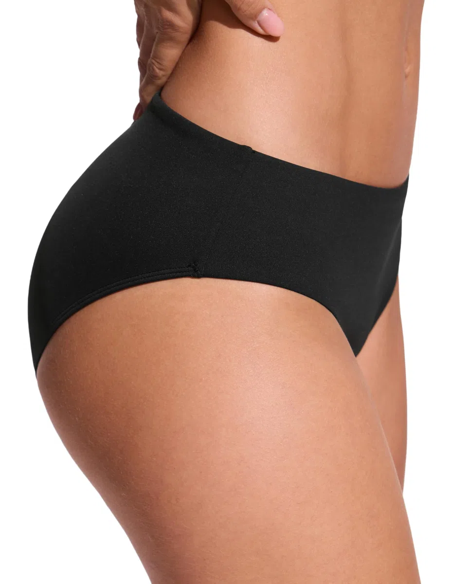 CRZ YOGA Damen Bikini Unterteile Mittlerer Aufstieg Voll Gefüttert Baden Swimsuit Basic Swim Surfen Slips