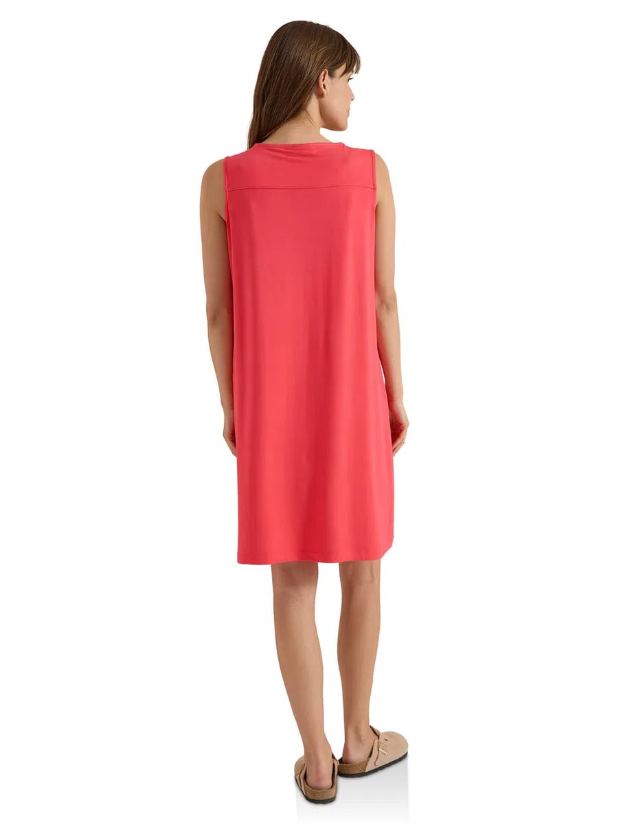 Cecil Damen 1409414 Knielanges Jerseykleid mit V-Neck (1er Pack)