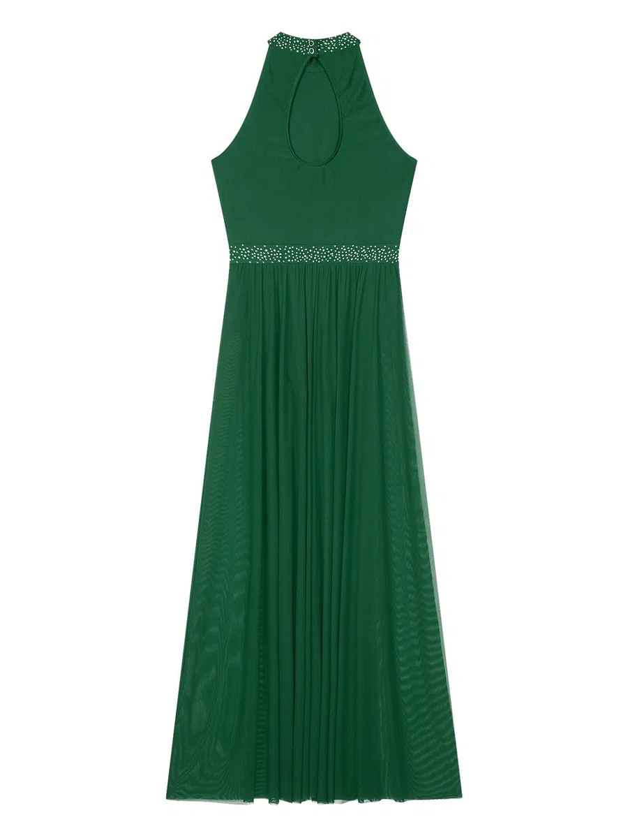 Lyrisches Tanzkleid Damen Glitzer Lyrischen Tanzkleid Ärmellose Ballettkleid Lang Geschlitztes Tankleidung Cha Cha Rumba Samba Tanzkostüm