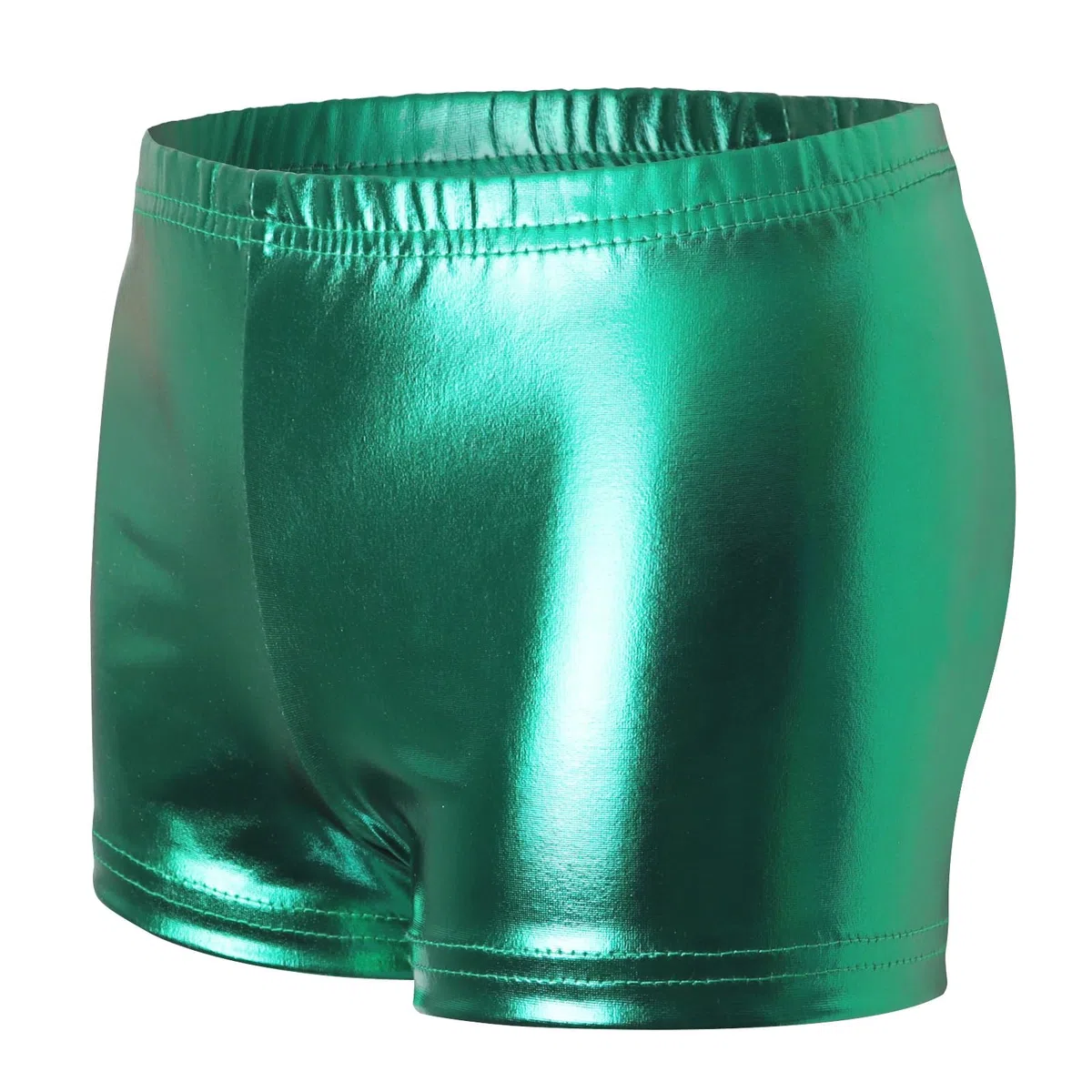 Mädchen Elastische Taille Glänzend Metallic Tanz Shorts Kinder Ballett Athletic Fitness Hotpants Skinny für Performances Kostüm