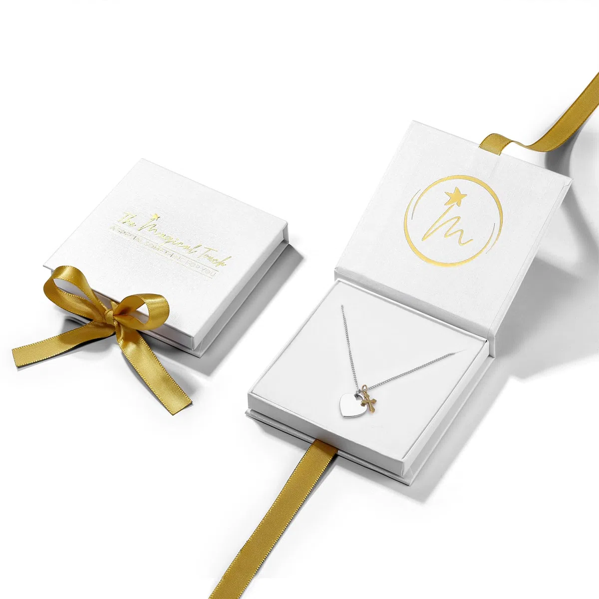 TMT Personalisierte Taufkette für Mädchen mit Schutzengel oder Kreuz (silber & rose-gold) | Kette mit Namen Gravur | Ideal als Geschenk zur Einschulung, Firmung, Taufe, Taufgeschenke für Mädchen